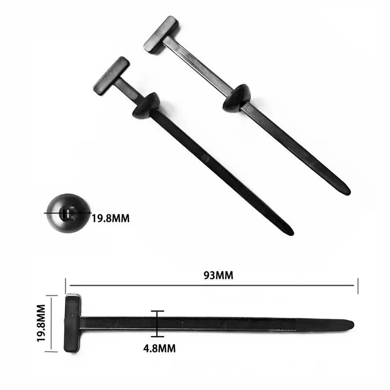 120pcs Universal Cable Tie Buckle Heavy Duty Self-Locking Zip Ties for Car Bumpers Trunk Liners Chassis Guards Durable UV-Resistant Multipurpose Tool Rain Fixing