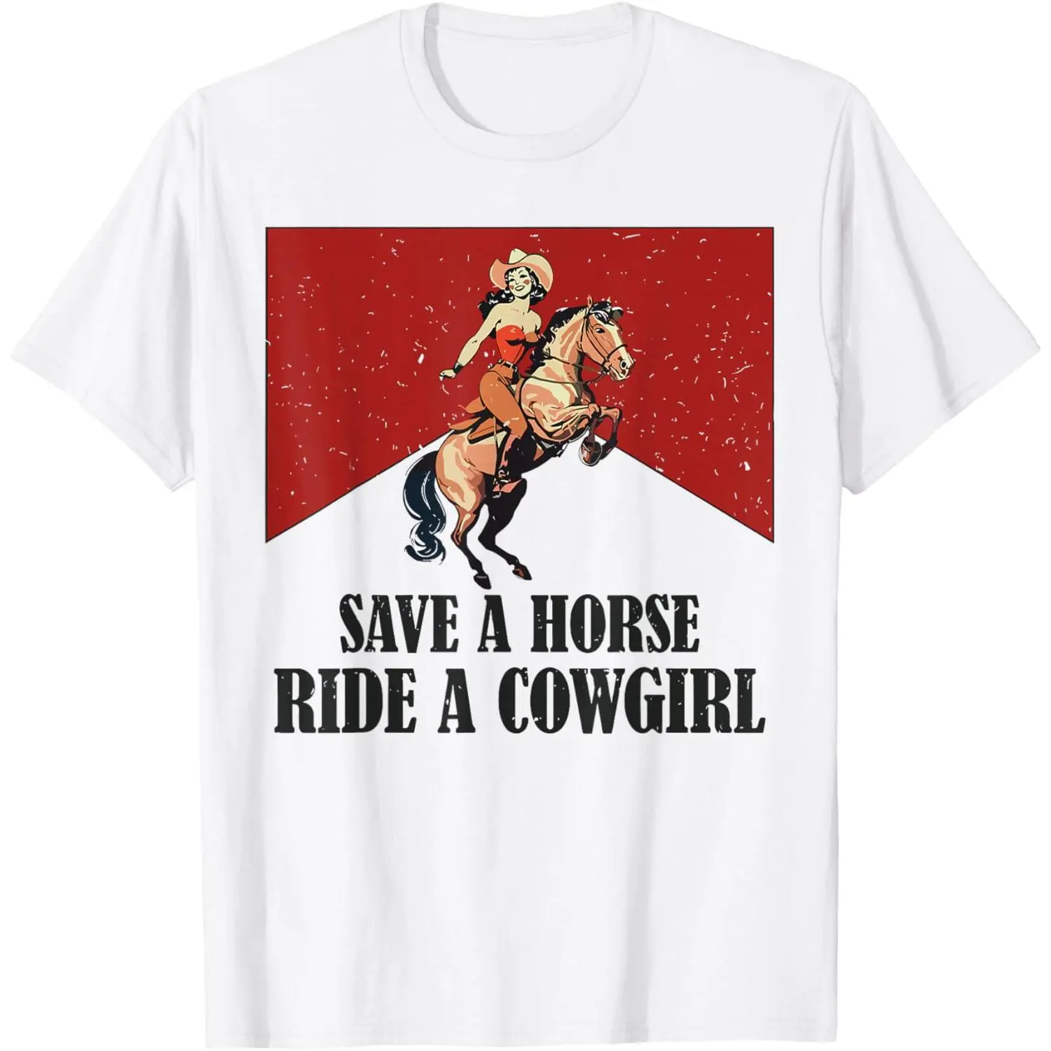 Women's Boxy Cotton Short-Sleeve T-Shirt - Save A Horse Ride A Cowgirl Lesbian LGBT Pride Month, Cargo-Inspired Everyday Casual Tops, Shortsleeve, Aesthetic