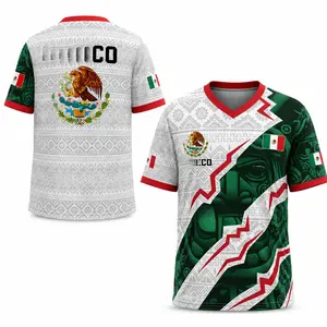 2026 New Mexican Soccer Jersey , Men's Mexico Aztec Calendar Style Jerseys, Soccer Lover Gift, 2026 V-Neck Football Jersey for Player and Fans
