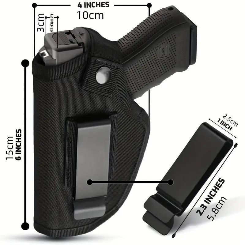 Multi-Functional Concealed Carry Holster - Suitable for Both Hands, Adjustable, Fits Compact and Subcompact Guns, Durable 1000D Nylon, with Safety Snap, Black Multi-Functional Concealed Carry Holster - Suitable for Both Hands, Adjustable, Fits Compact and Subcompact Guns, Durable 1000D Nylon, with Safety Snap, Black