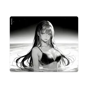 GOGOFREE Premium Glass Mousepad - Durable Tempered Glass Mousepad, Ultra-Smooth Waterproof Extra-Large (15.8"x19.7") Gaming Accessory, Precise Speed Control, Cool Comfort, for Computer Gamers, Esports/Office Use, Anime Print