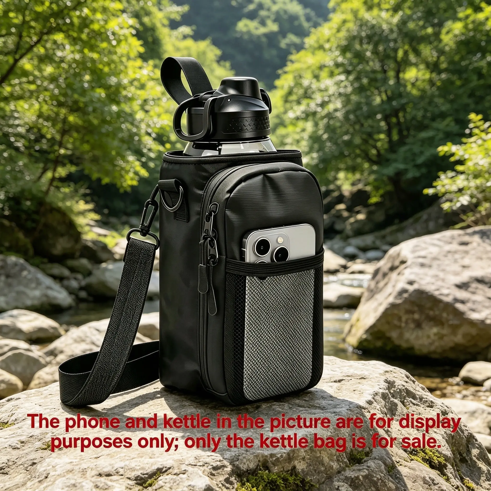 Magnetic Fitness Storage Bag for Men & Women, Magnetic Water Bottle Holder with Phone Pocket, Shoulder Strap, Towel Storage, Strong Magnet, Lightweight