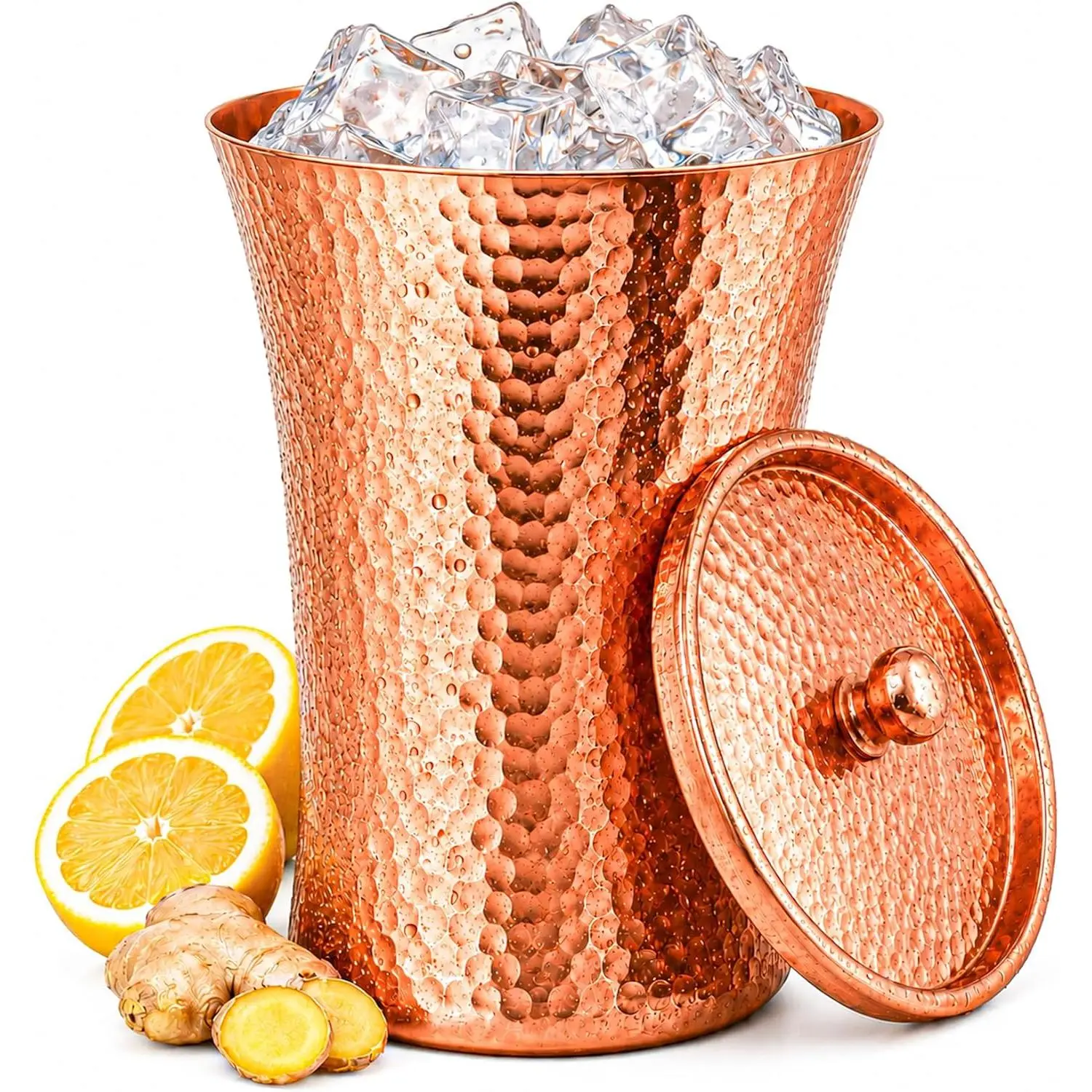 22 oz Pure Copper Cup for Drinking Water, Copper Tumbler with Lid