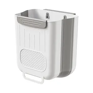 Wall-Mounted Kitchen Trash Can, Foldable Home Waste Bin, No Bending Required, Dedicated Food Waste Storage Bucket, Space-Saving Design