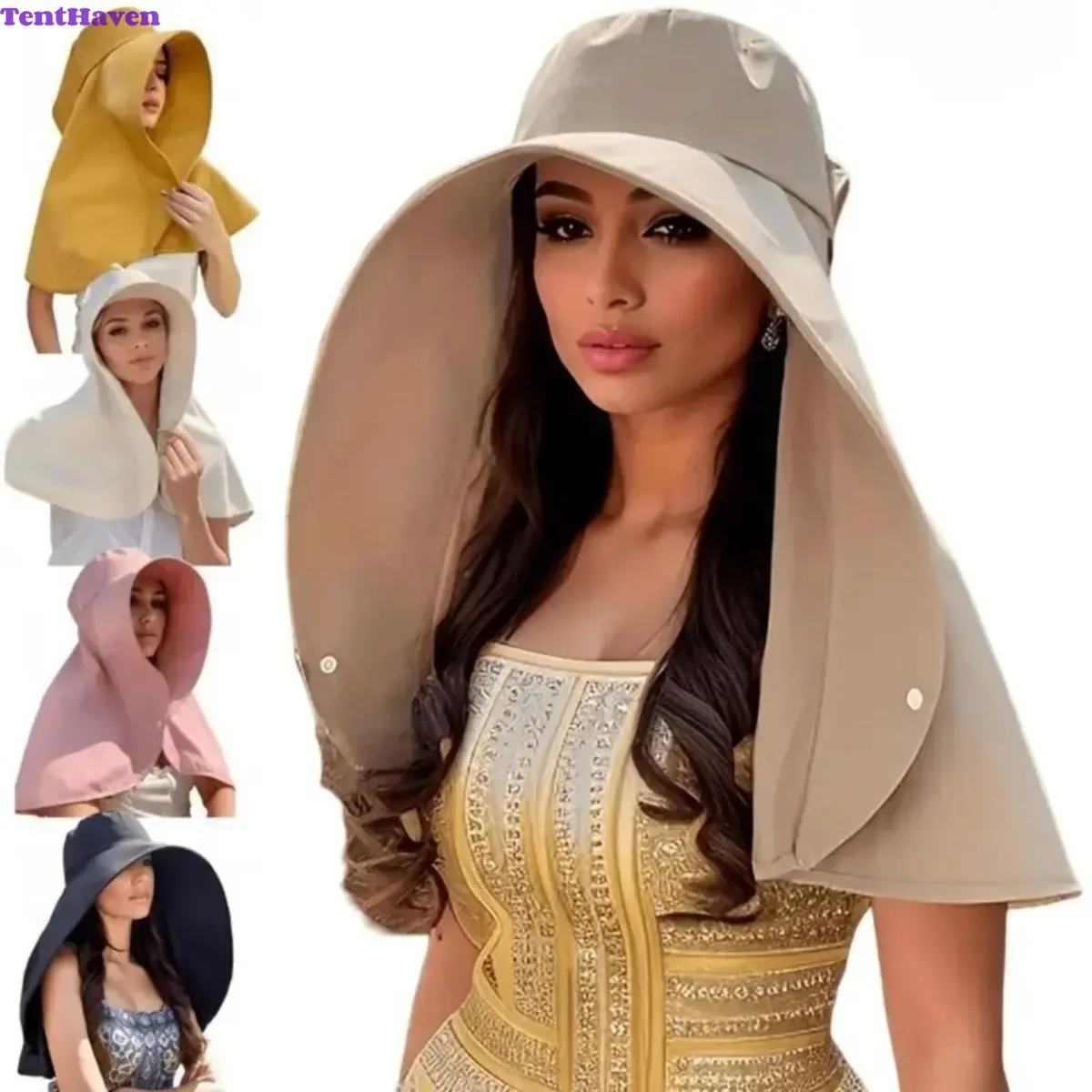 Women’s Unisex All Seasons Microfiber Cotton Wide Brim Hat - UV Resistant, Lightweight, Breathable, Portable Outdoor Cap, Elegant Casual Travel Beach Accessory, Unisex Wear