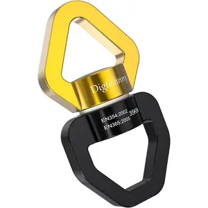 Swing Swivel, 35KN Safety Rotational Device, Swing Spinner for Web Tree Swing, Aerial Dance, Children's Swing, Hanging Hammock Black-Gold