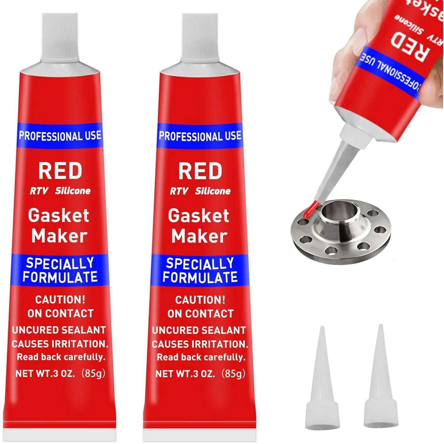170g Red RTV Silicone Gasket Maker, High Temperature Resistant Shockproof Leakproof Sealant For Engines Transmissions Superchargers All Types of Gaskets