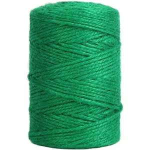 Garden Twine, 328 Feet 3mm Green Plant Ties, Strong Jute Twine String for Climbing Plants, Tomatoes, Crafts and Decoration