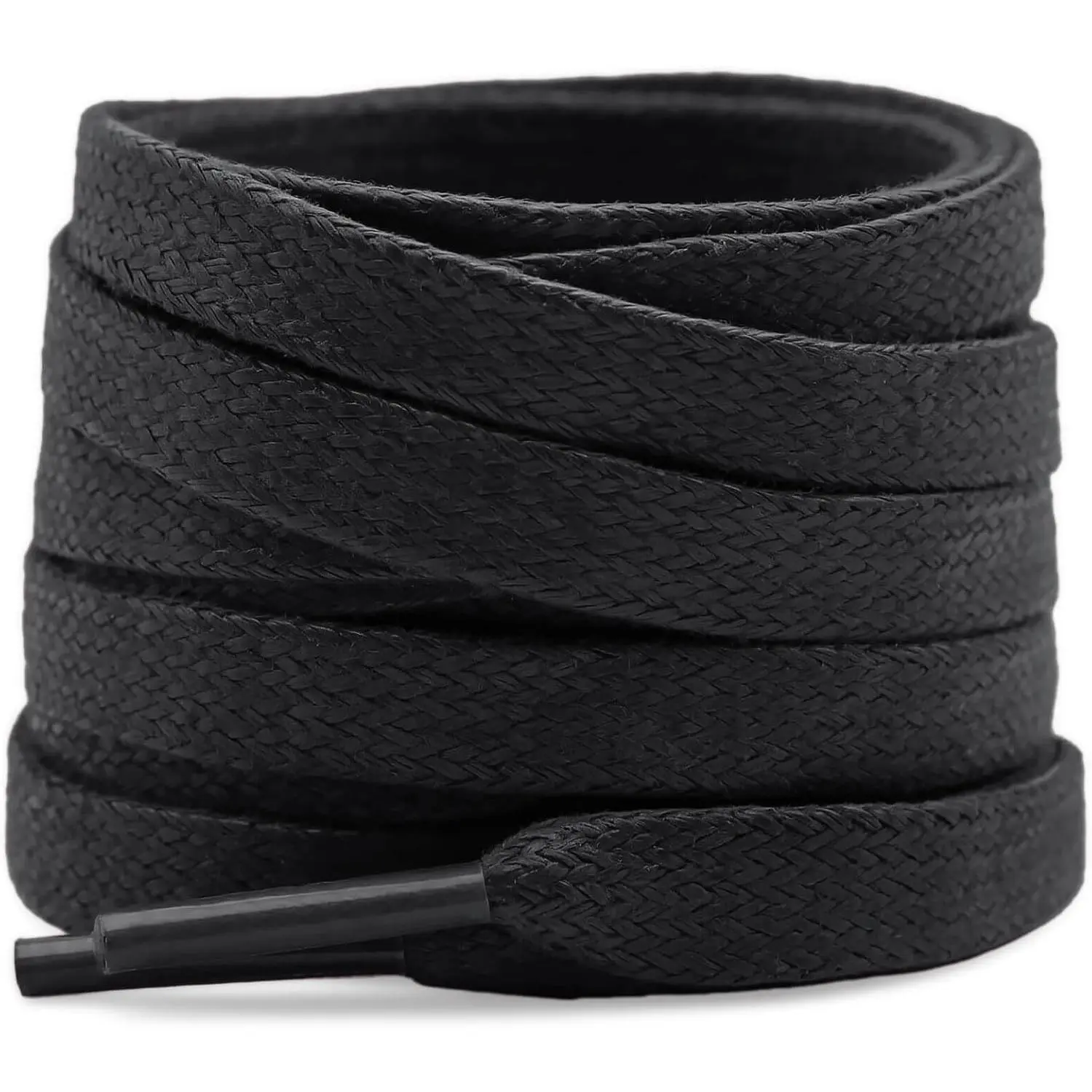 Flat Waxed Shoe Laces: 2 Pairs Sneaker Shoelaces for Men&Women Boots | 8mm Wide, 13 Colors, 23"-71" Length