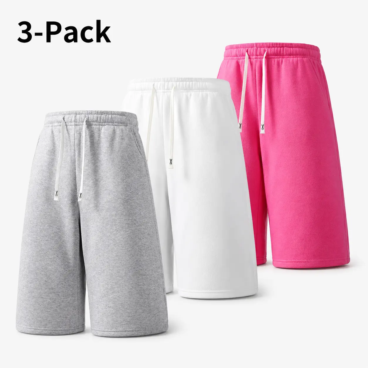 Women's Fitted Nylon+Elastane Sports Shorts, Single-Color Knee-Length, Elastic Drawstring, Machine Washable, All Seasons Casual Wear for Vacation Fitness Running Home Use