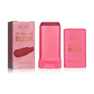 Blush Stick, Brightening Primer Solid Contouring Natural Nude Makeup Waterproof Lightweight Multi-Functional Blush Stick