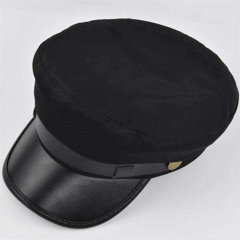 Autumn and Winter Versatile Beret Retro Flat Top Visor Small Face Black Painter Hat Fashion Hat Classic Versatile Adjustable