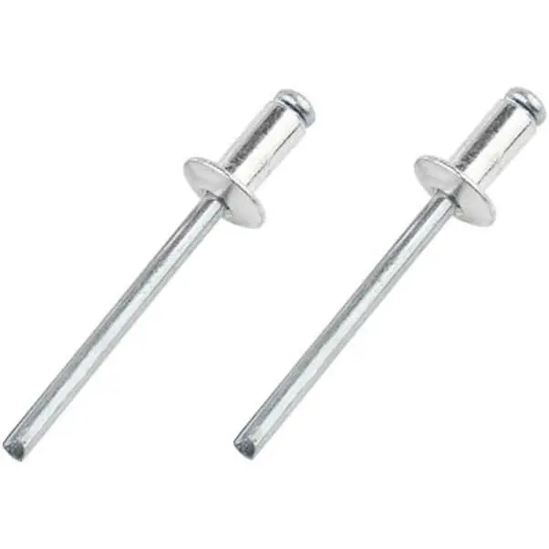 100 PCS 1/8" x 1/4" Aluminum Blind Rivets, 3.2 x 6mm Pop Rivets, Silver