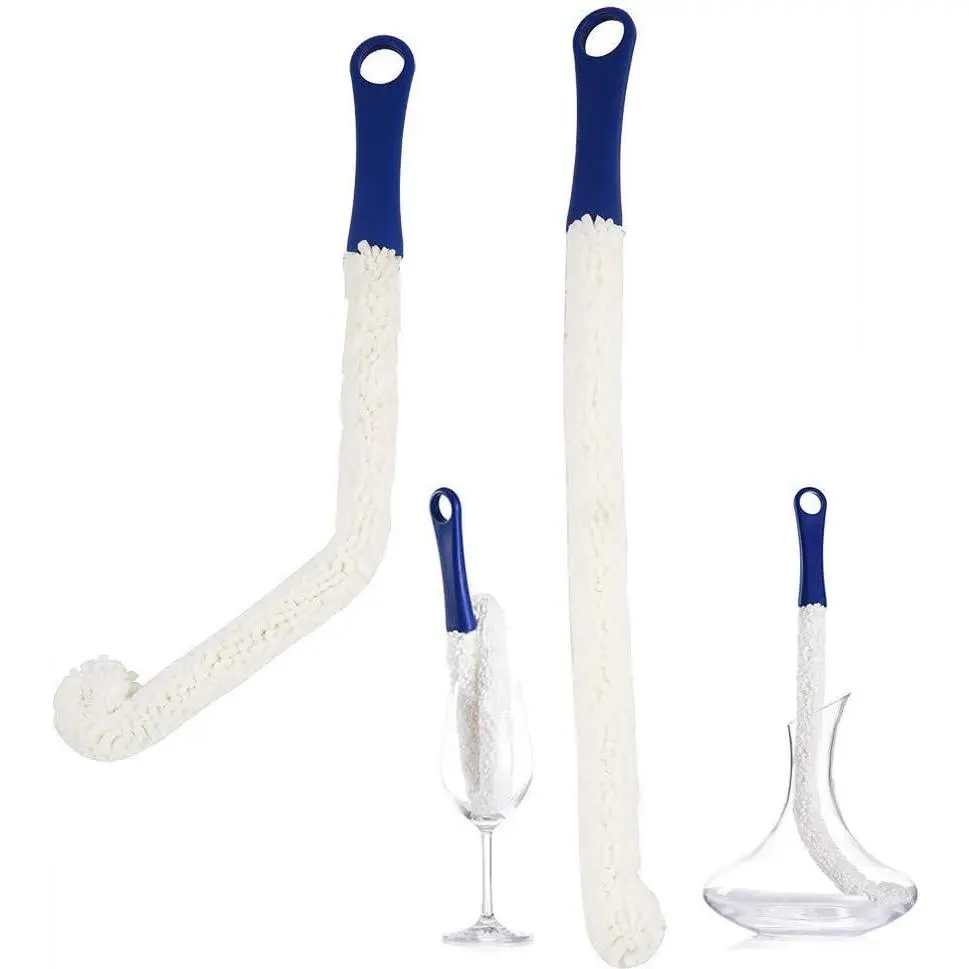 Bottle Cleaning Brush - Set of 2 Flexible Bottle Scourer - Multi-Function Household Cleaning Tools for Cleaning of  Decanters, Goblets, Glasses, Cups