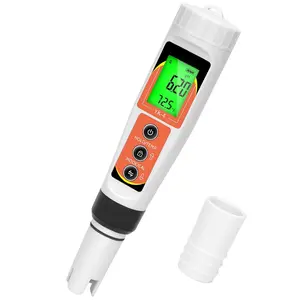 PH Meter, Digital 4 in 1 PH EC TDS Temp Meter for Water Hydroponics,  DWC PH and EC PPM Water Tester with Backlit for Nutrients Growing, Indoor Garden,  Brewing, Pool, Aquarium