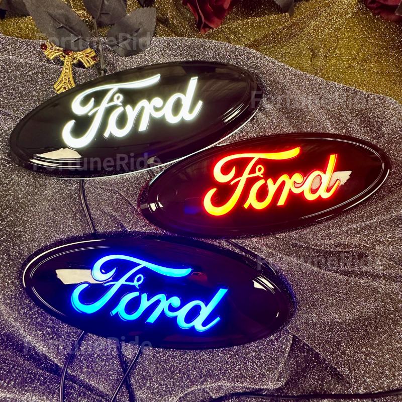 For Ford Emblem, Dynamic & Static LED Emblem Light, Fits23*9cm/9.06*3.54in, Front Grille Dynamic Emblem for F150F250, Truck Accessory, Enhances Luxury car stickers boujeecar accessories