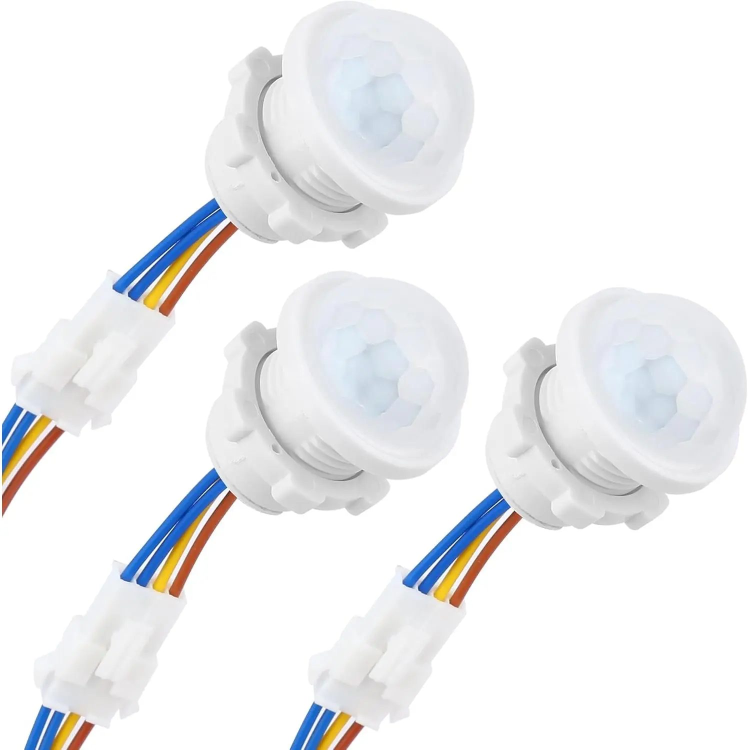 3-Pack Motion Sensor Light , PIR  Sensor, 30S Time Delay,  Detection for LED, Bulb and Other Existing Light, Ceiling & Wall Mount, Automatic Light Control, 85-265V, 40W