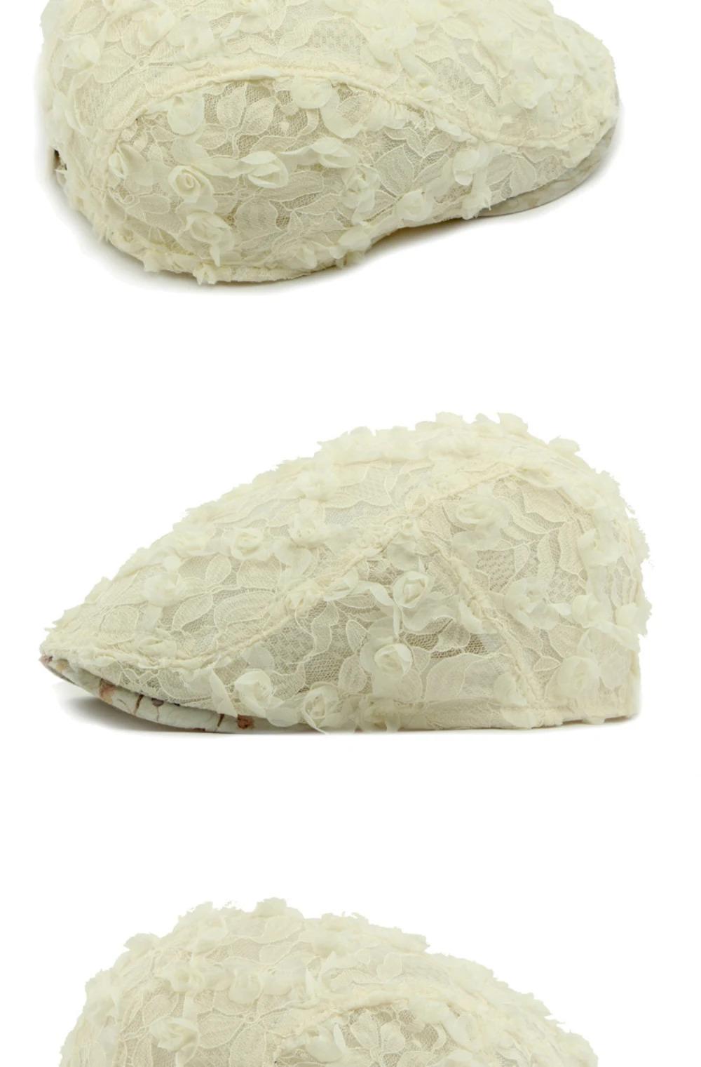 HT4784 Beret Cap Spring Summer Lace Mesh Cap Men Women Vintage Floral Artist Painter Beret Hat Male Female Ivy Flat Cap Berets