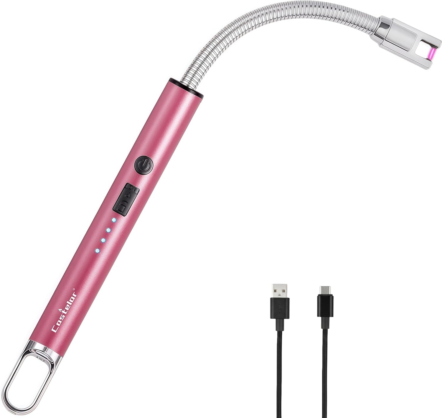 Castelar Electric Candle Lighter Long Flexible Neck  Rechargeable Arc Lighter with Safety Lock for Candle  Camping Housewarming Birthday Gifts