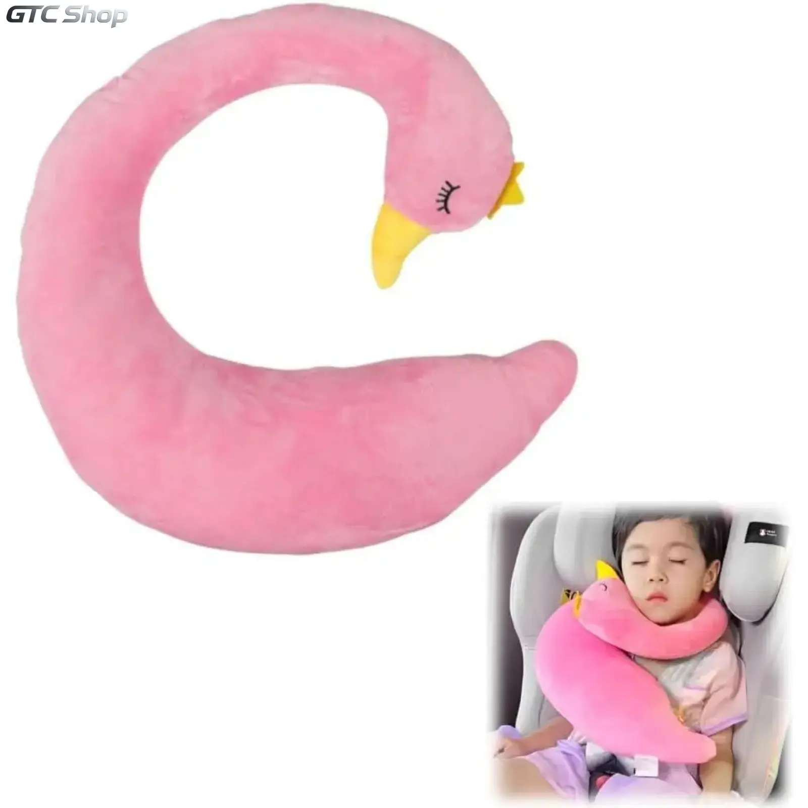 Plush Press-to-Make-Sound Car Travel Neck Pillow for Adults, Cartoon Car Shaped Headrest Cushion, Soft Head & Neck Support Sleep Pillow, Portable Comfort Accessory For Car Seats, Office Naps, Airplane Flights, Train Rides And Long Road Journeys