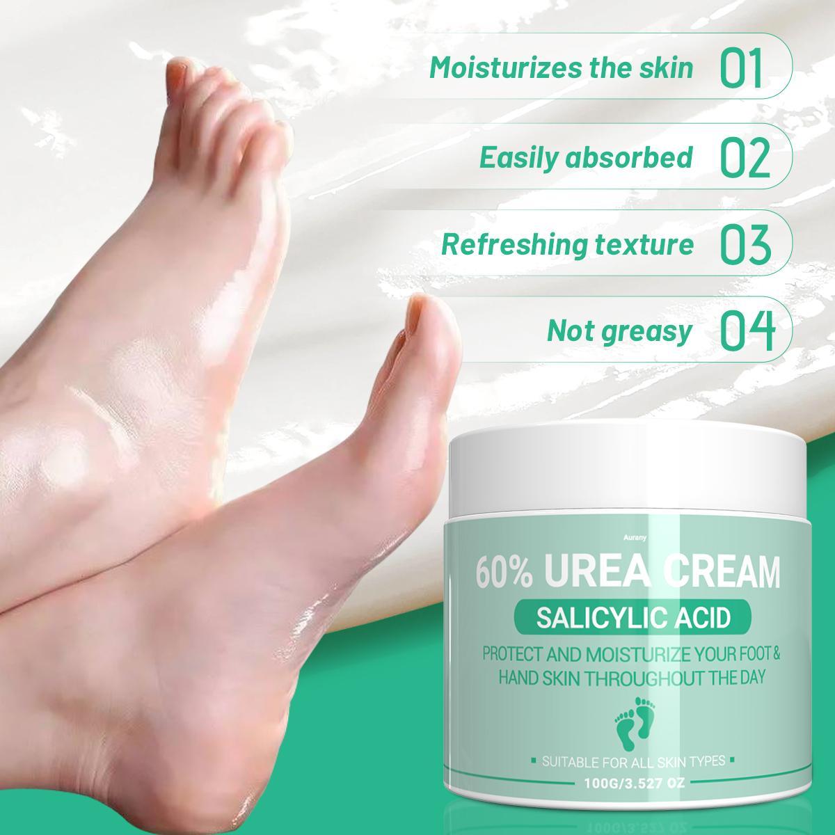 60% Urea Cream, Moisturizing Nourishing Hydrating Foot Care Cream for Soothing Dry Skin, Smoothing Foot Care Product for Daily Use