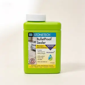 Heavy Duty Stone Sealer, 16oz Pint (473ml) Bottle, Bulletproof Concrete Protector, Long Lasting Porous Surface Guard, No Gloss Finish for Brick, Pavers, and Masonry, Resistant to Stains & Weather