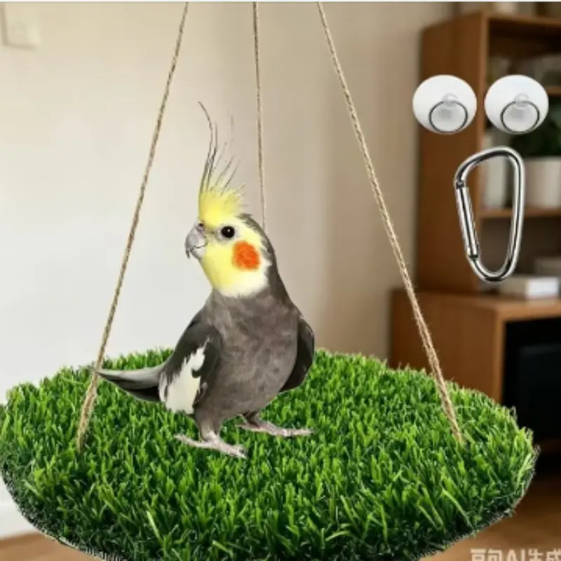 Large Medium Small Parrot Grass Bed Hammock Climbing Toy, Squirrel Hamster Pet Hammock, Ideal for Pets, Durable & Fun Design, Versatile Size