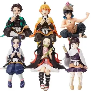 New hot Anime Demon Slayer Figure Kamado Tanjirou Nezuko Sitting Posture Action Figure PVC Model Doll Collection Toy Gift Kids