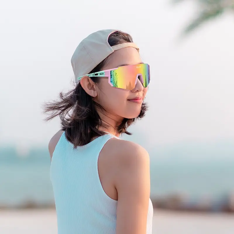 cycling shade New Unisex Outdoor Sports Sunglasses Windproof Dustproof Trendy Colorful Lens Eyewear