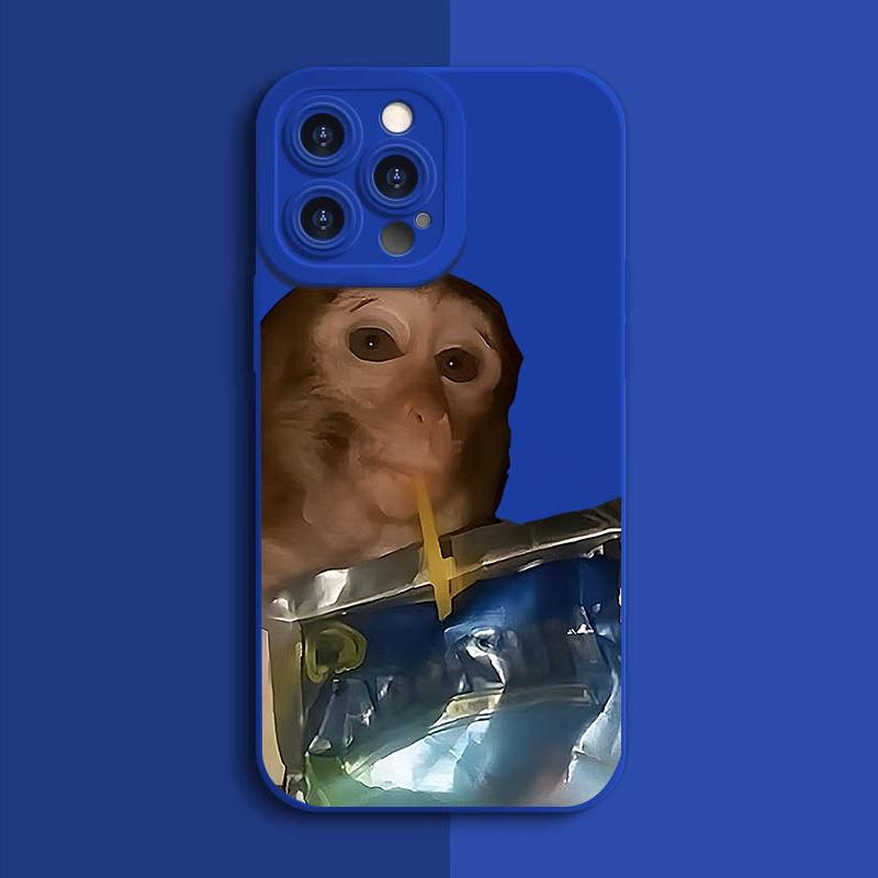 Cute Monkey Pattern Phone Case , TPU Soft Silicone, Fully Protected and Shockproof For iPhone 17 16 15 Pro Max 14 13 12 11 X Plus Air Mini Funny Clown