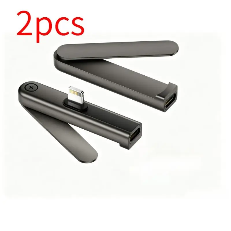 Adapter USB-C Male to Lightning Female, Fast Charging | Foldable Phone Holder, 480 Mbps Data Transfer, 90-Degree Angle, Premium Aluminum Alloy,for Smartphone/ Tablet