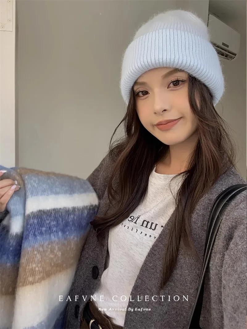 1pc Warm Knit Beanie for Men Women,Slouchy Beanie Hats Winter Knit Cap Soft Ski Hat Unisex,Thick Fisherman Cuff Plain Skull Caps