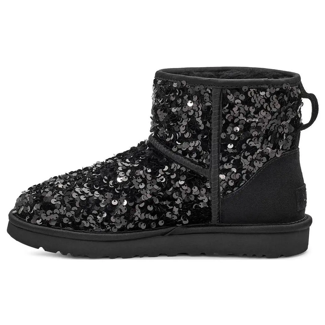 UGG Classic Mini Chunky Sequin Boot Black (Women's) 1130602-BLK