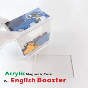 5mm Thick Acrylic Display Case, Suitable for English Booster Boxes - Transparent, High-Definition, Rectangular Shape, Elegant Acrylic, the Perfect Choice for Showcasing Card Boxes, a Portable Storage Solution.