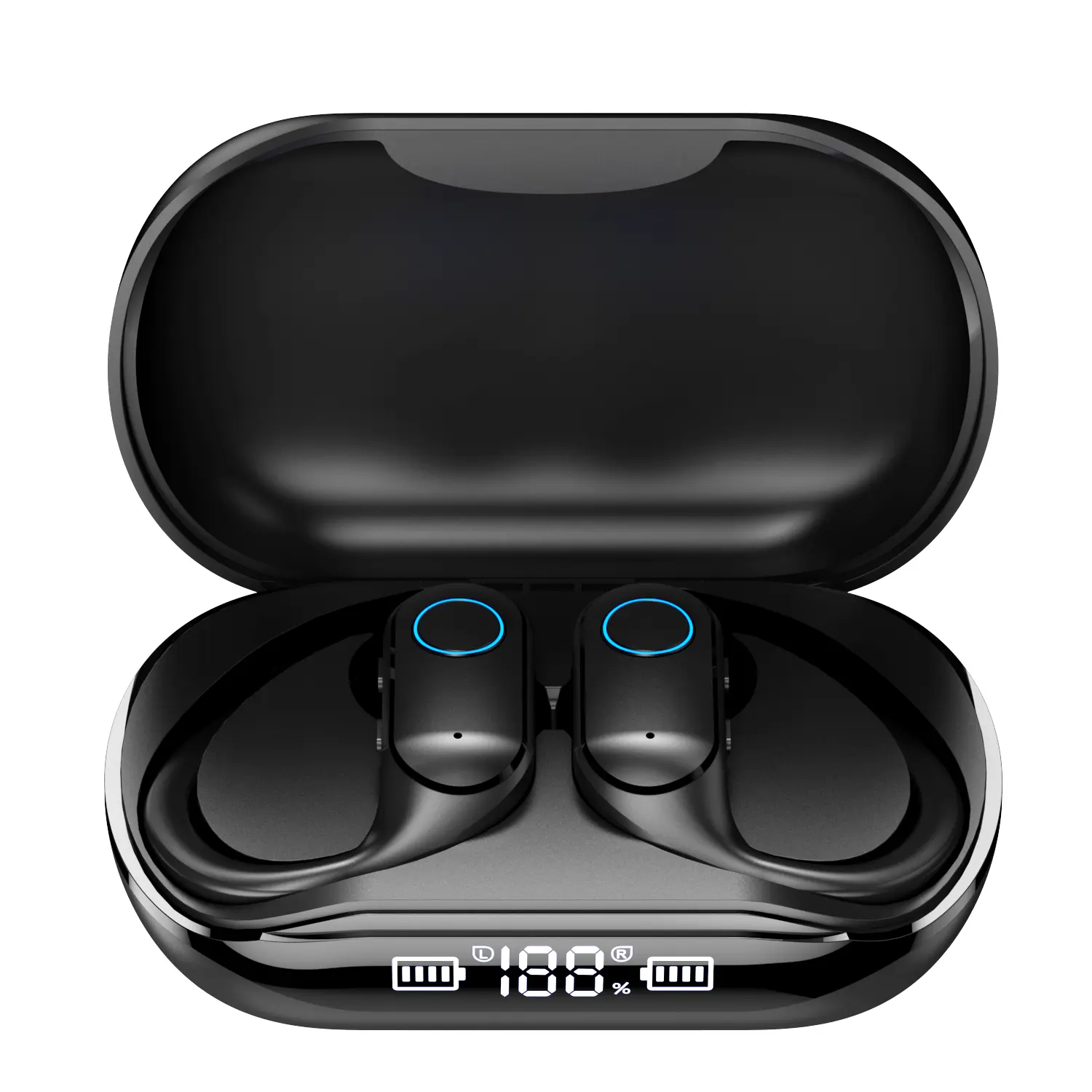 【2026 New Production】LONY  Bluetooth 5.4 Wireless Sport Earbuds, Ear Hook Headphones with LED Display, 24H Playtime,IPX5 Waterproof，HiFi Sound, Clear Calls, Sweat & Water Resistant Earphones for Running Gym Workout，Wireless,Deep,Bass,Stereo,Earbuds