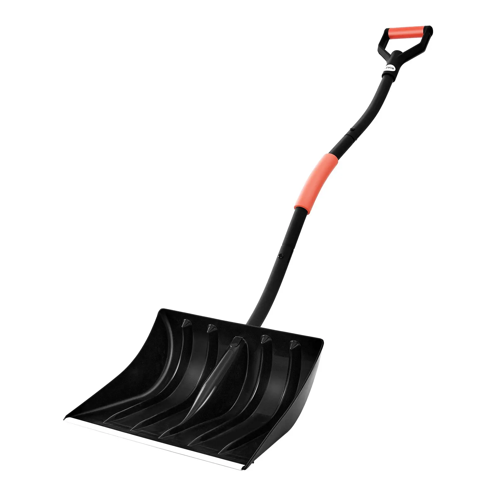 VEVOR Snow Shovel for Driveway, 17 in Wide Plastic Snow Shovel with D-shaped Handles Aluminum Blade, Large Capacity Snowplow Shovels, Lightweight Snows Removal Tool for Garden Car Camping