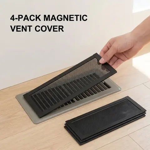 Magnetic Vent Cover, 4 Pieces Mesh Grilles, Heating, Airflow, Cooling Ventilation, Dust Protection, Dust & Debris Prevention, Pest Control, Ideal for Ceiling and Floor Vents #GLOBAL PICKS