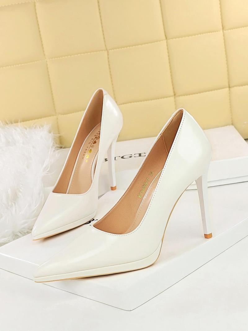 Women's Elegant Metallic Pointed Toe Stiletto Heels, Sparkly Party Shoes, Fashionable High Heel Shoes for Party, Daily Clothing Decor for Women & Girls