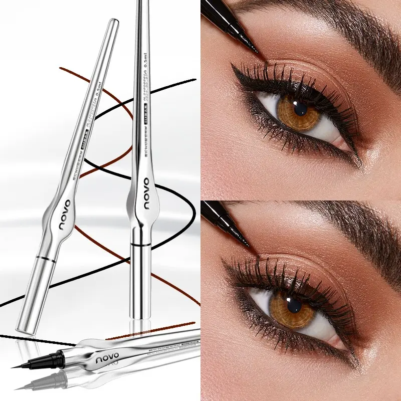 Waterproof Matte Liquid Eyeliner Pen, Ultra-Fine, Fast-Drying, Smudge-Proof, Easy Glide Formula, Perfect for Bold Makeup, Ideal for Beginners, Longwear Eye Liner