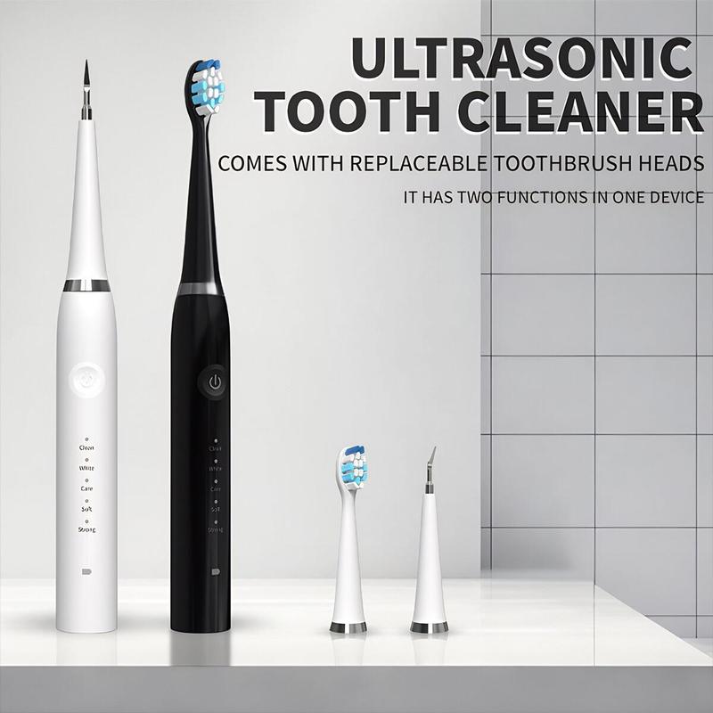2in1 Multifunctional Plaque/Tartar Remover Electric Toothbrush, Cleaning Kits for Teeth, Calculus Remover Tartar Cleaning With Replaceable Toothbrush Heads, Waterproof Teeth Brush Kit At Home And Travel