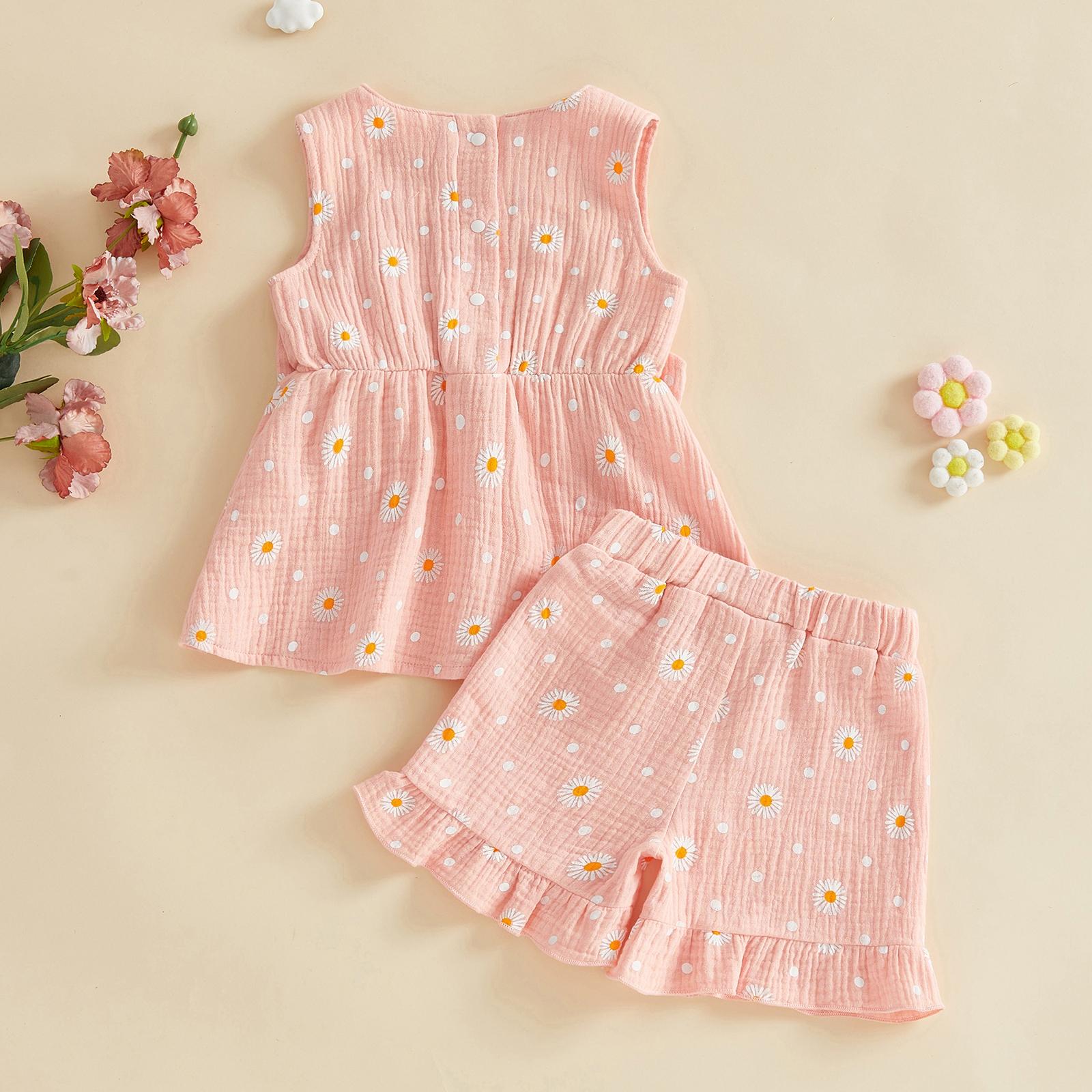 Toddler Baby Girl Outfit Summer Clothes Bow Print Bowknot Smocked Camisole Tank Top Ruffle Shorts Set Toddler Baby Girl Outfit Summer Clothes Bow Print Bowknot Smocked Camisole Tank Top Ruffle Shorts Set
