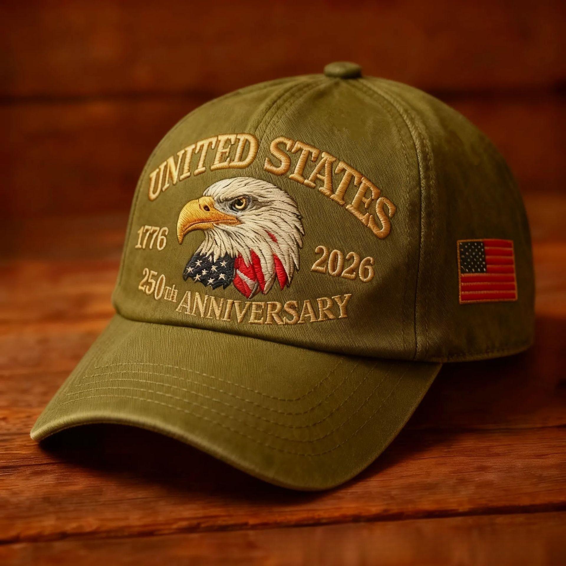 2026 New Printed Hat Marine Corps 250th Anniversary Cap Baseball Cap with National Flag