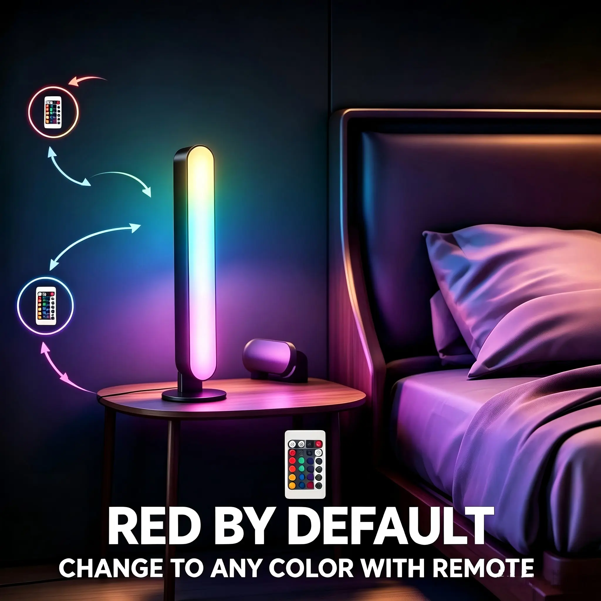 1PC RGB Gaming Atmosphere Light Bar, Cyberpunk Style, Music Sync Remote Control, USB Powered LED Desk Lamp, Ideal for Game Table, Computer Monitor, TV, Bedroom Decor, Led Atmosphere Lights