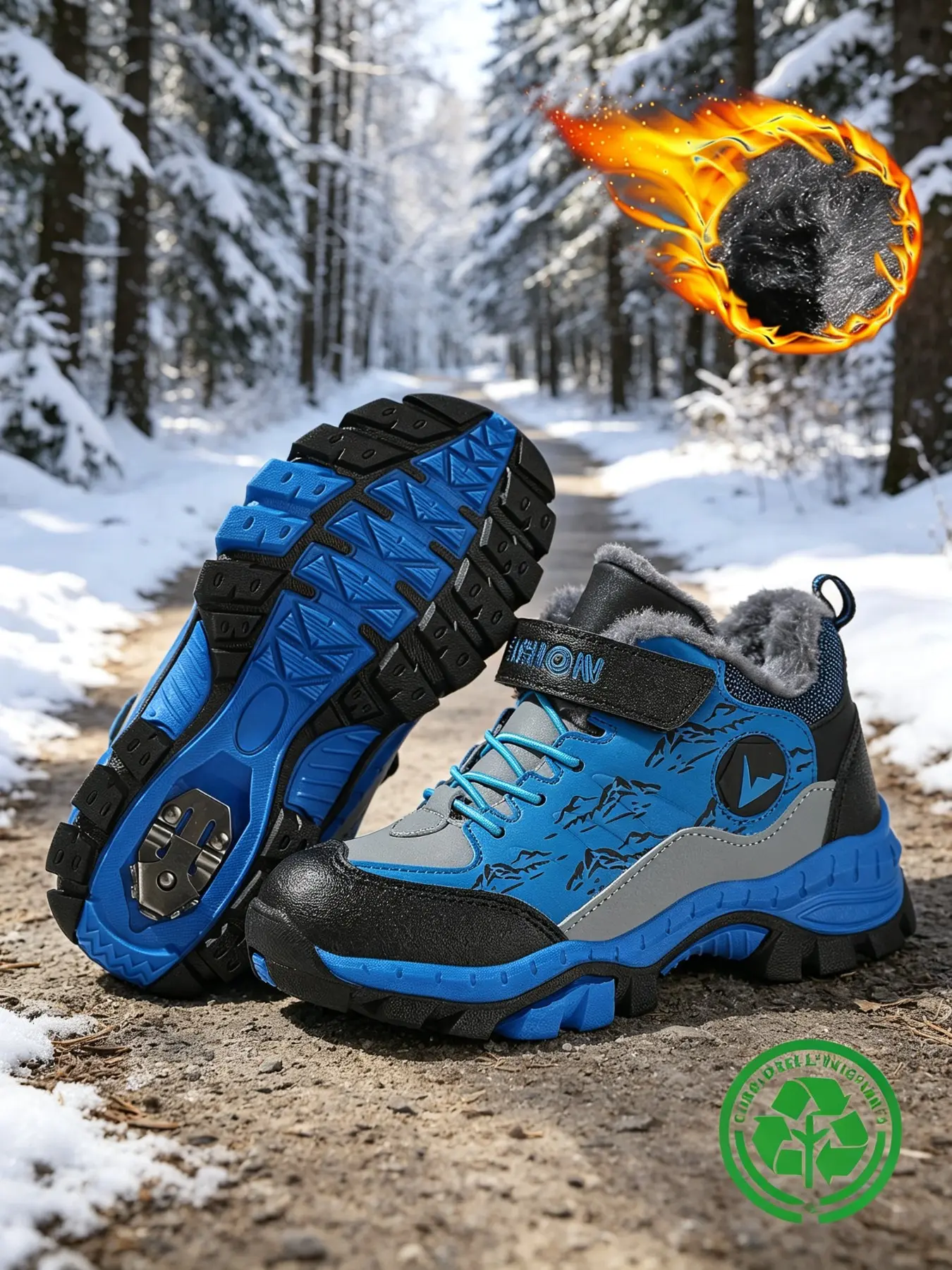 Youth Fall/winter Outdoor Boots, Warm Plush Lined Hiking Shoes, Durable and Comfortable, Ideal for Hunting Gear and Equipment