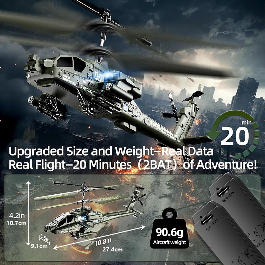 Remote Control Helicopter, 3.5 Channels RC Helicopter with LED Light, One Key Takeoff/Landing, Aircraft Model, Remote Controlled Helicopters, Suitable for Children and Adults