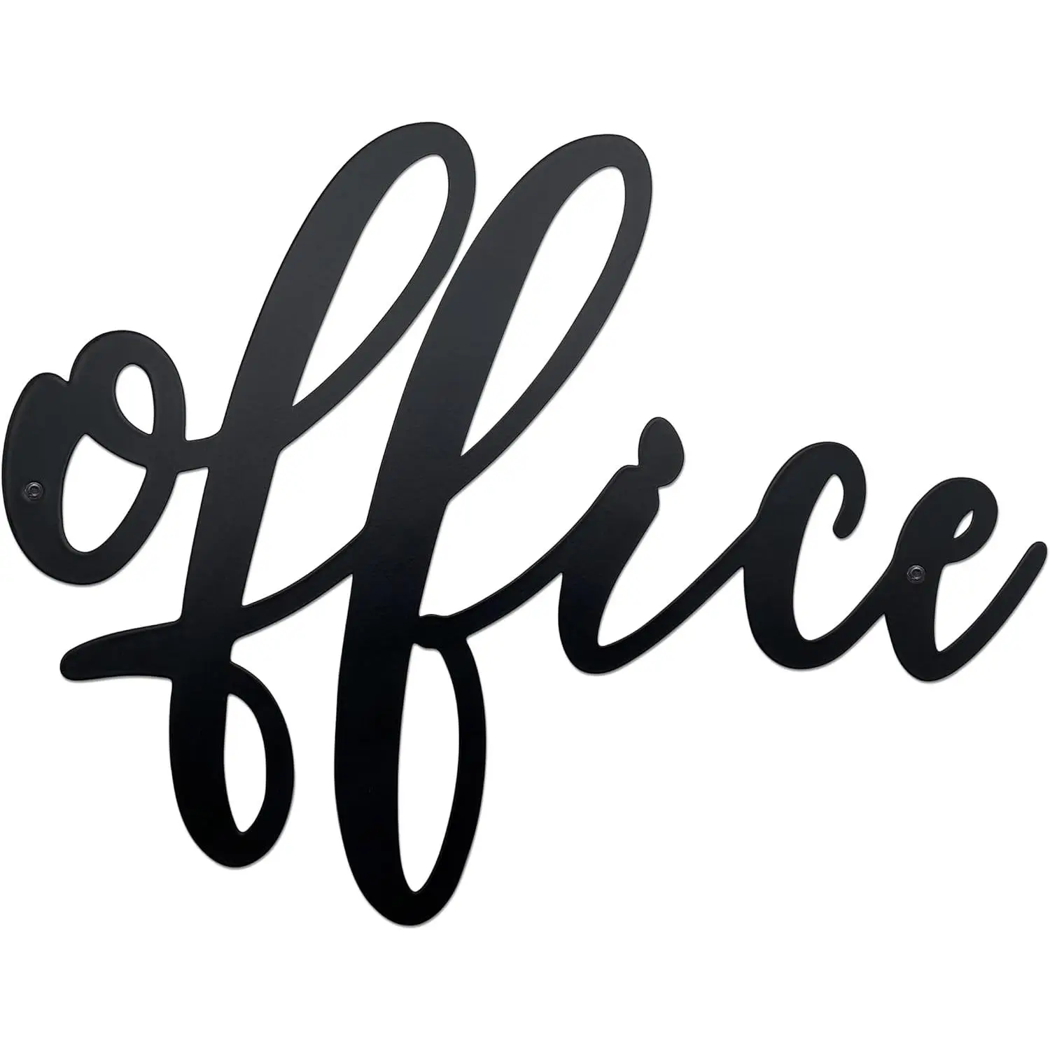 Metal Office Door Sign for  & Business – Artistic Wall Decor with Modern Lettering | Black Office Signs for Walls, 9" x 7"