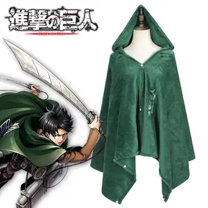 Attack on Titan Eren Jaeger Mikasa· Ackerman anime periphery cosplay cape jacket personality festival stage performance costumes