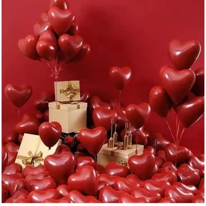 25 Heart Shaped Latex Balloons, 10 Inch Romantic Heart Balloons, Wedding Decor, Party Decor, Birthday Decor, Wall Backdrop, Holiday Decor