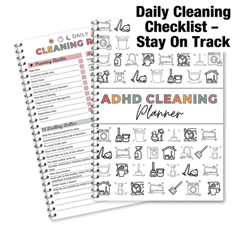Household Daily Cleaning Schedule Planner, Weekly Cleaning Task Organizer, 1 Count Cleaning Checklist Notebook, Cleaning Routine Planner, Home Office Stationery & Supplies, Planning #GLOBAL PICKS