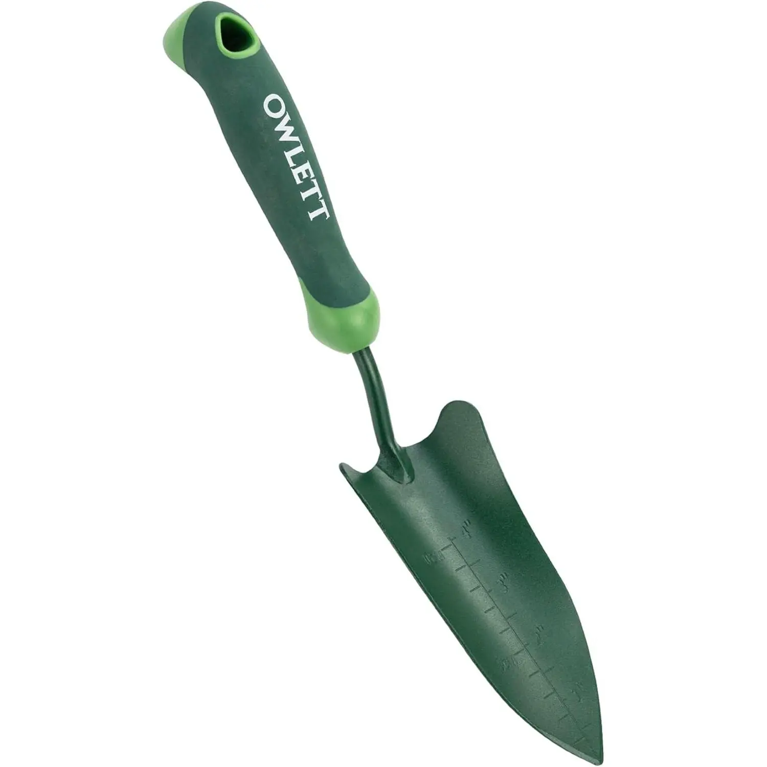 Rustproof Steel Garden Trowel with Measuring Scale, High-Hardness Small Hand Shovel with Soft Ergonomic Handle, Gardening Tool for Digging, Planting, Weeding